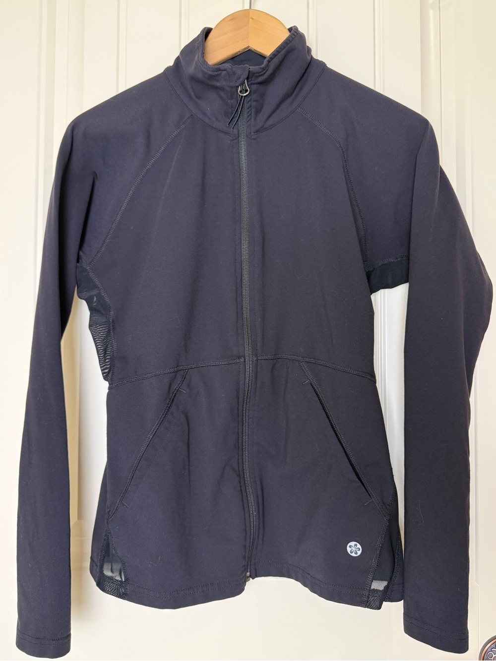 Tuff Athletics Women's Jacket Size M Black Full Zip Mesh Panels Stretch Active - Picture 2 of 14